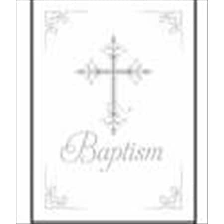 Certificate Baptism Cross Silver Foil Embossed